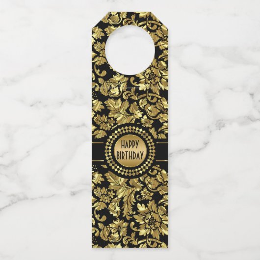 Gold Damask Flessenhanger (Achterkant)