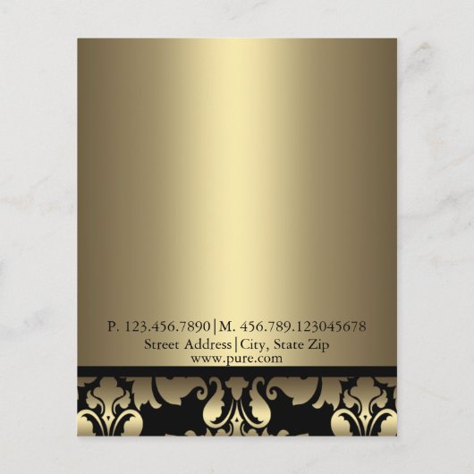 Gold Damask Flyer (Achterkant)