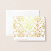 Gold Damask Folie Kaarten (Met envelop)