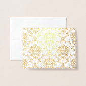 Gold Damask Folie Kaarten (Voorkant met envelop)