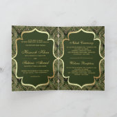 Gold Damask Hunter Green Islamic Muslim Weduwen (Binnen)