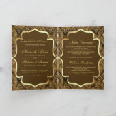 Gold Damask Moss Brown Islamic Muslim Weduwen (Binnen)