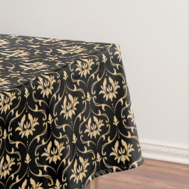  Gold Damask op Black Tafelkleed