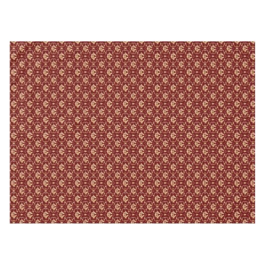  Gold Damask op Bourgogne Tafelkleed (Voorkant (Horizontaal))