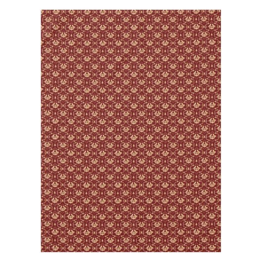  Gold Damask op Bourgogne Tafelkleed (Voorkant)