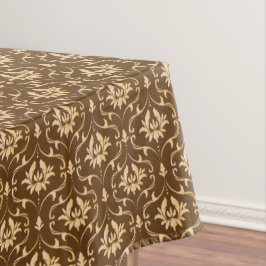  Gold Damask op Brown Tafelkleed