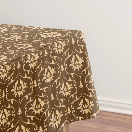  Gold Damask op Brown Tafelkleed (Voorbeeld)