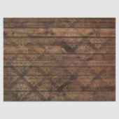 Gold Damask op Bruin Wood-ontkoppeling Tissuepapier (Voorkant)