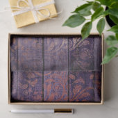 Gold Damask op Paars hout - loskoppeling Tissuepapier (Geschenk)