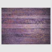 Gold Damask op Paars hout - loskoppeling Tissuepapier (Voorkant)