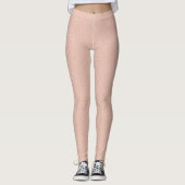 Gold Damask op roze Leggings - Paasyoghurt (Voorkant)