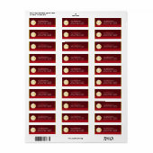 Gold Damask Ornament kerstlabels Etiket (Full Sheet)