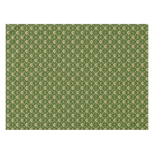  Gold Damask over Forest Green Tafelkleed (Voorkant (Horizontaal))