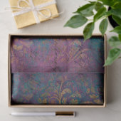 Gold Damask Paars Roze Blauwgroen ontkoppeling Tissuepapier (Geschenk)