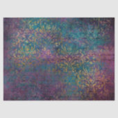 Gold Damask Paars Roze Blauwgroen ontkoppeling Tissuepapier (Voorkant)