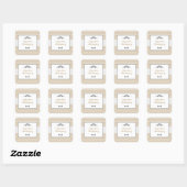 Gold Damask Pattern Afstuderen Vierkante Sticker (Vel)