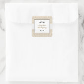 Gold Damask Pattern Afstuderen Vierkante Sticker (Tas)