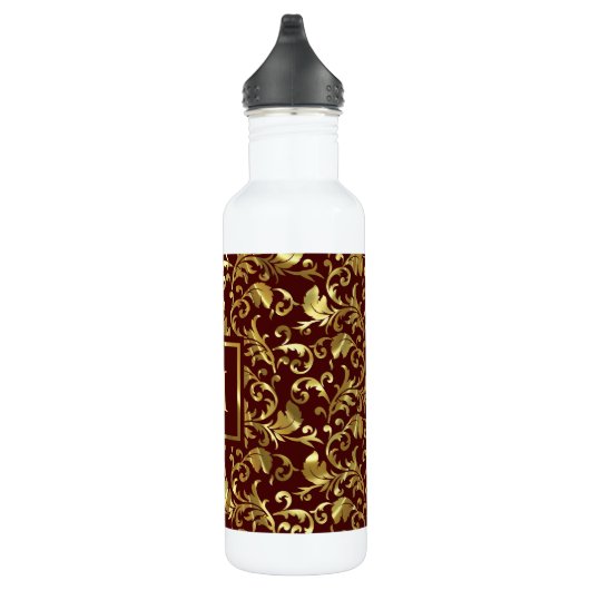 Gold Damask Pattern Waterfles (Rechts)