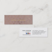 Gold Damask Pineapple Mini Visitekaartje (Voorkant / Achterkant)