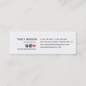 Gold Damask Pineapple Mini Visitekaartje (Achterkant)