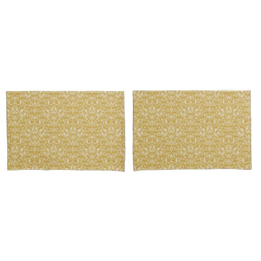 Gold Damask Print Kussensloop Set (Voorkant-Set)
