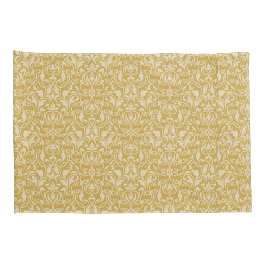 Gold Damask Print Kussensloop Set (Achterkant-Rechts)