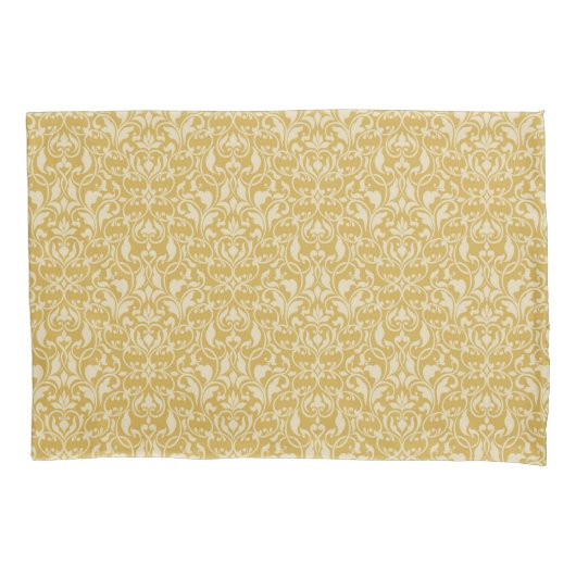 Gold Damask Print Kussensloop Set (Voorkant-Links)