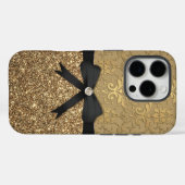 Gold Damask, Ribbon & Glitter Case-Mate iPhone Case (Achterkant (horizontaal))