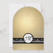 Gold Damask Swirls Weddenschap 5x7 Kaart (Achterkant)