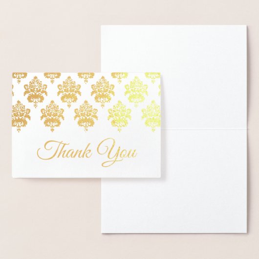 Gold Damask Trim Hartelijk dank Folie Kaarten (Display)