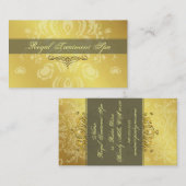 Gold Damask visitekaartjes (Voorkant / Achterkant)