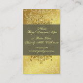 Gold Damask visitekaartjes (Achterkant)