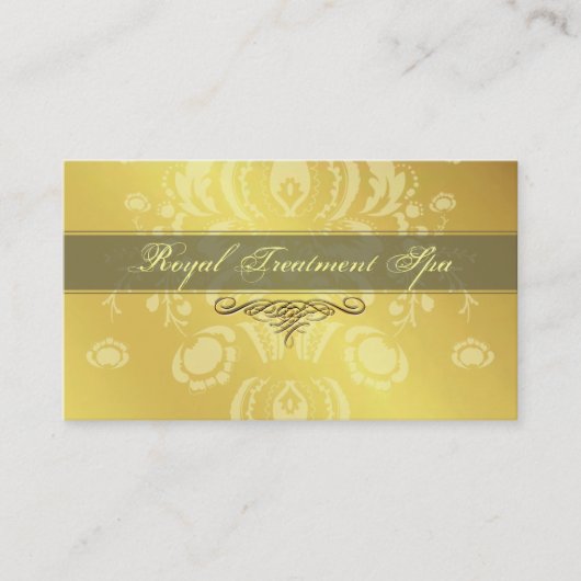Gold Damask visitekaartjes (Voorkant)