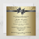 Gold Damask Vrouwen Pensioen Partij Kaart (Achterkant)