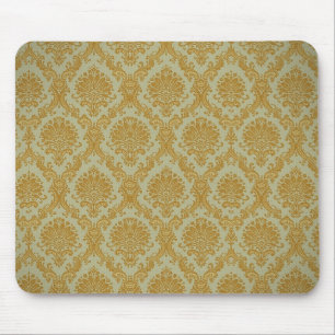 Gold Damask Wallpaper Mousepad Muismat