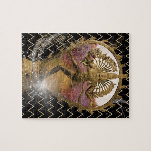 Gold Dancing Shiva Starry Chevron Legpuzzel (Horizontaal)