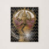 Gold Dancing Shiva Starry Chevron Legpuzzel (Verticaal)