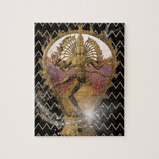 Gold Dancing Shiva Starry Chevron Legpuzzel (Verticaal)
