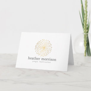 GOLD DANDELION STARBURST LOGO op WITTE Kaart