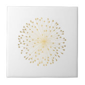Gold Dandelion Starburst Tegeltje (Voorkant)