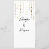 Gold Dangle Wedding Menu (Achterkant)