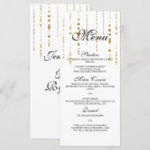 Gold Dangle Wedding Menu (Voorkant / Achterkant)