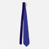 Gold & Dark Blue Color Professional Plain Own Name Stropdas (Achterkant)