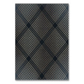 Gold Dark Navy Elegance Diamond Geo Deco Wedding Kaart (Achterkant)