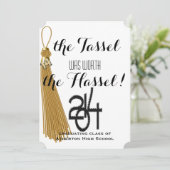 Gold Dated Tassel Worth of the Hassle Afstuderen Kaart (Staand voorkant)