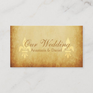 Gold de luxe Franse stijl fleurs de lis insert Informatiekaartje