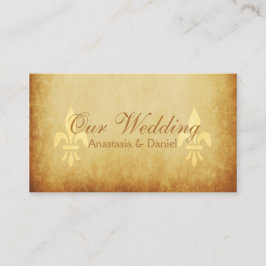 Gold de luxe Franse stijl fleurs de lis insert Informatiekaartje