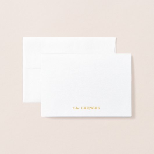 Gold de mooiste tijd van het jaarmonogram folie kaarten (Voorkant met envelop)