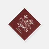 Gold de mooiste tijd van het jaarmonogram servet (Hoek)