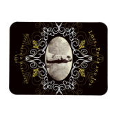  Gold Deco Festive Foliage Holiday Foto Magneet (Horizontaal)